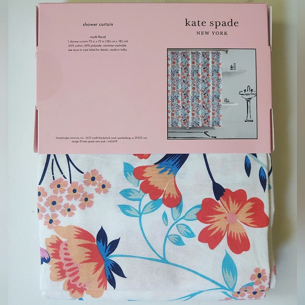 🎁Kate Spade New York Multi Floral Shower Curtain - 72